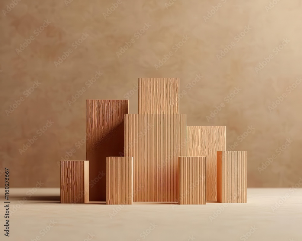 Highconcept Mocha Mousse architectural model, futuristic and minimal Highconcept Mocha Mousse architectural model, futuristic and minimal