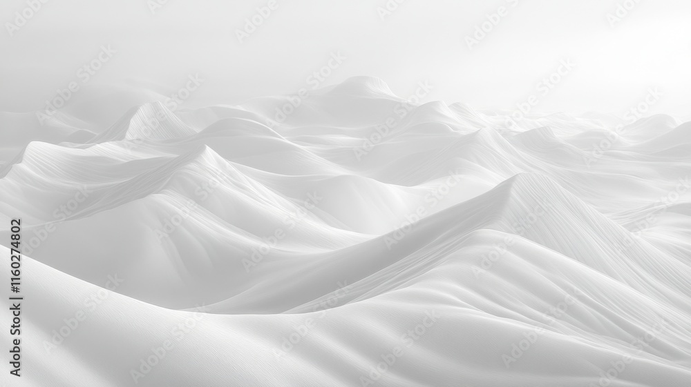 Serene White Undulating Hillscape Abstract Landscape Serene White Undulating Hillscape Abstract Landscape