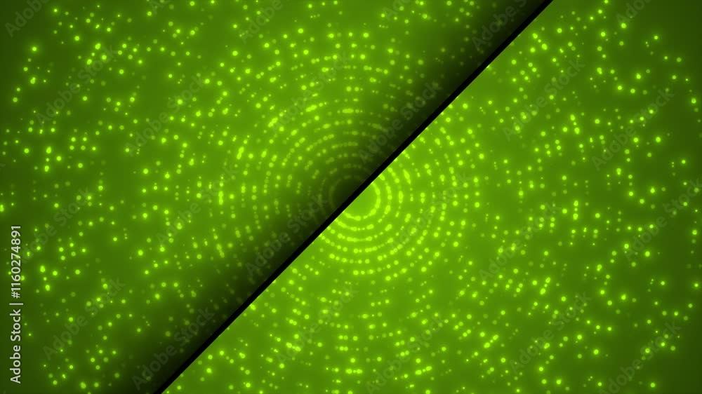 Lime green color glowing and shiny rotating circular dots gradient design geometrical background Lime green color glowing and shiny rotating circular dots gradient design geometrical background