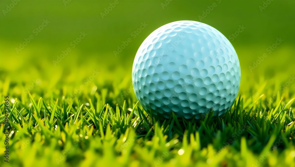 White Golf Ball on Green Grass ,Celebrating National Golf Day White Golf Ball on Green Grass ,Celebrating National Golf Day