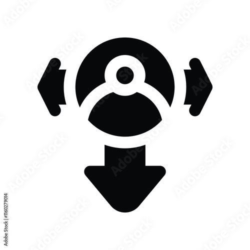 direction icon. vector glyph icon for your website, mobile, presentation, and logo design.