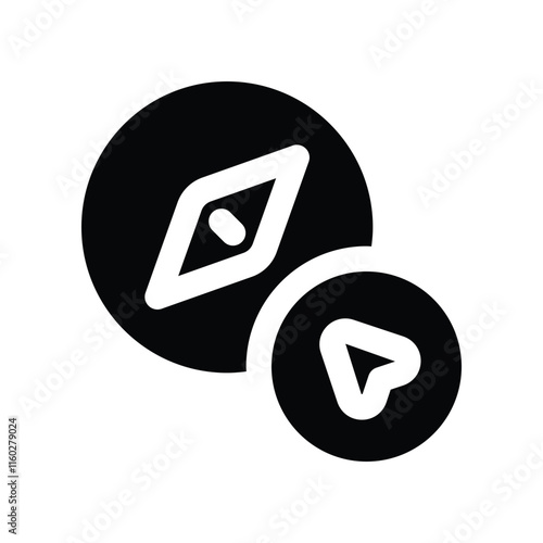 compass icon. vector glyph icon for your website, mobile, presentation, and logo design.