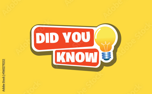 concept with idea, Did you know interesting facts for business and education, background information on thinking