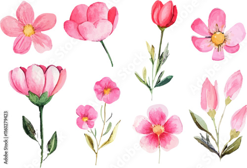 Wallpaper Mural pink and white flowers Torontodigital.ca