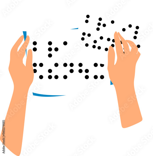 Braille Book with Hand