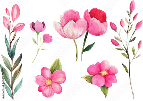 Wallpaper Mural bouquet of pink tulips Torontodigital.ca
