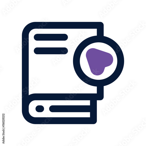 guide book icon. vector dual tone icon for your website, mobile, presentation, and logo design.