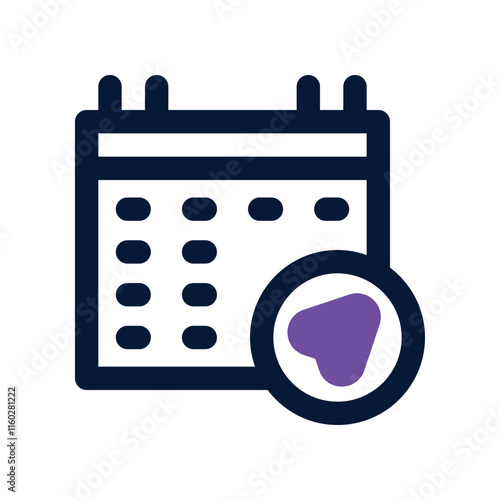 schedule icon. vector dual tone icon for your website, mobile, presentation, and logo design.