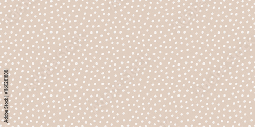 Abstract animal skin polka dot seamless texture. Minimal irregular tossed tiny dots pattern. Cute childish modern simple doodle print. Neutral beige seamless patern. Baby boho aesthetic surface design