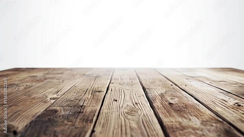 Rustic wooden table top isolated on white background. Rustic wooden table top isolated on white background.