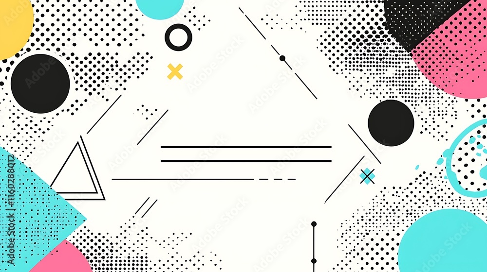 Fototapeta premium Abstract Geometric Design with Dots and Shapes