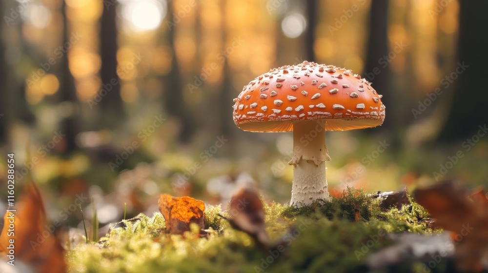 Stunning Autumn Forest Mushroom Stunning Autumn Forest Mushroom
