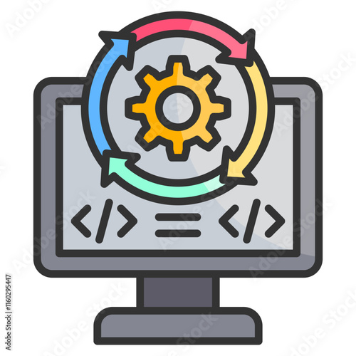Continuous  Icon Element For Design