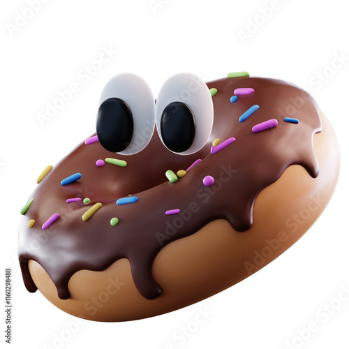 Wallpaper Mural  3D Illustration Cute Doughnut Torontodigital.ca