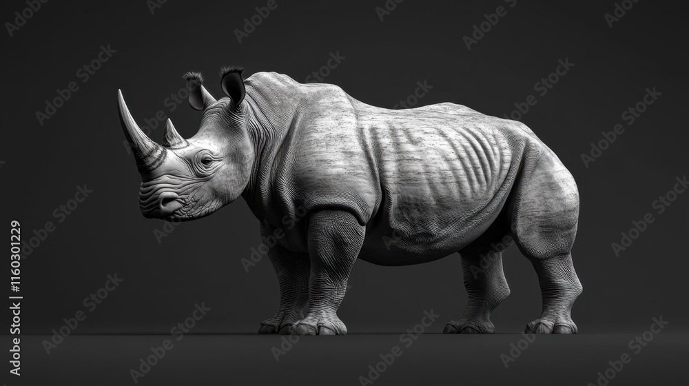 Fototapeta premium The Majestic Rhinoceros