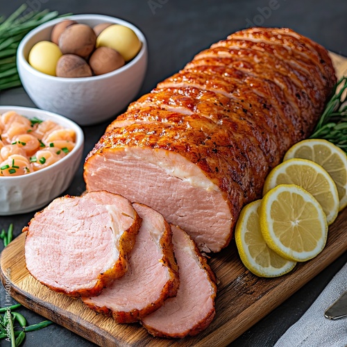 Sliced Honey Glazed Ham
