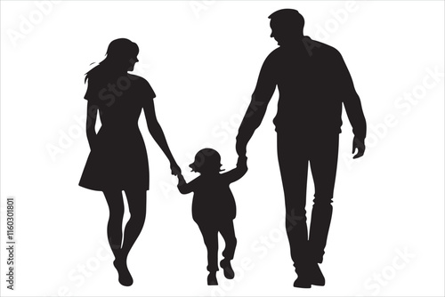 Silhouette of Love: A Father and Mother United photo