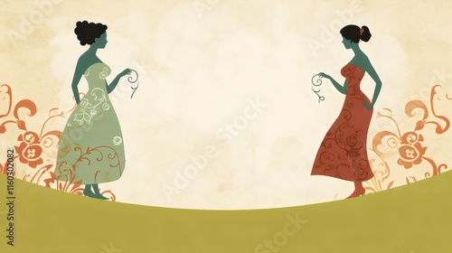 Romantic Lesbian Wedding Silhouette