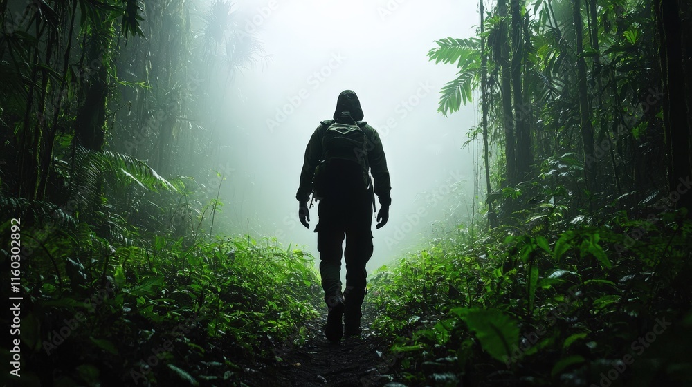 A lone figure walks through a misty forest, surrounded by lush greenery and soft light, evoking a sense of mystery and adventure. A lone figure walks through a misty forest, surrounded by lush greenery and soft light, evoking a sense of mystery and adventure.