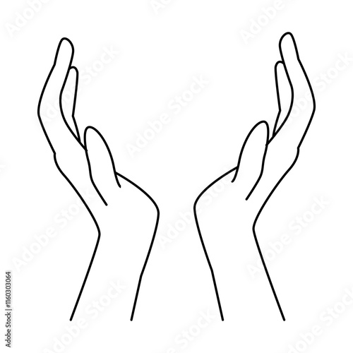 Hand Gestures Thin Line Icons