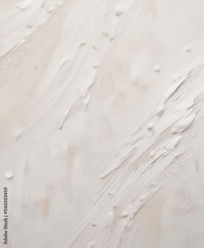 Obraz premium Soft and elegant white paint strokes on canvas, contemporary, elegant, canvas
