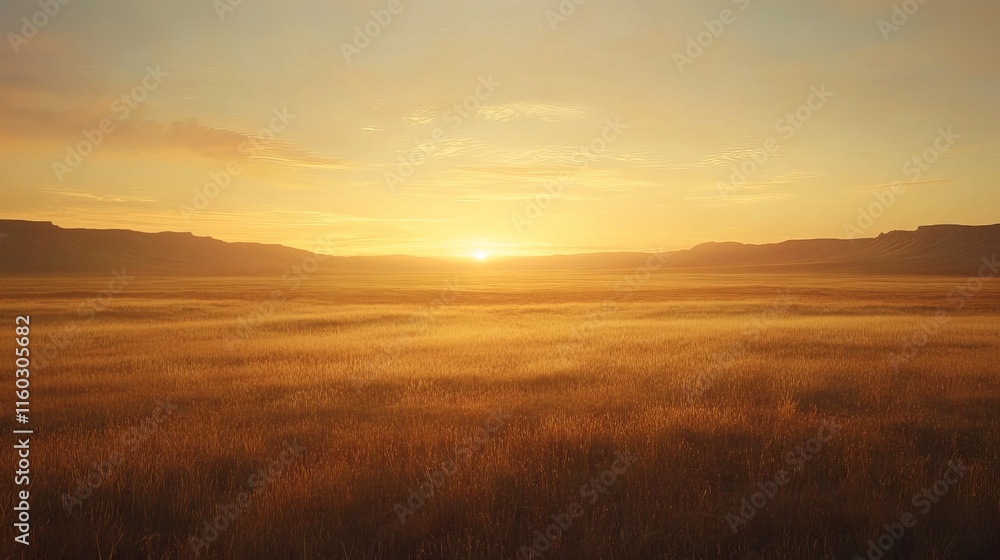 Obraz premium Vast Prairie at Sunrise 