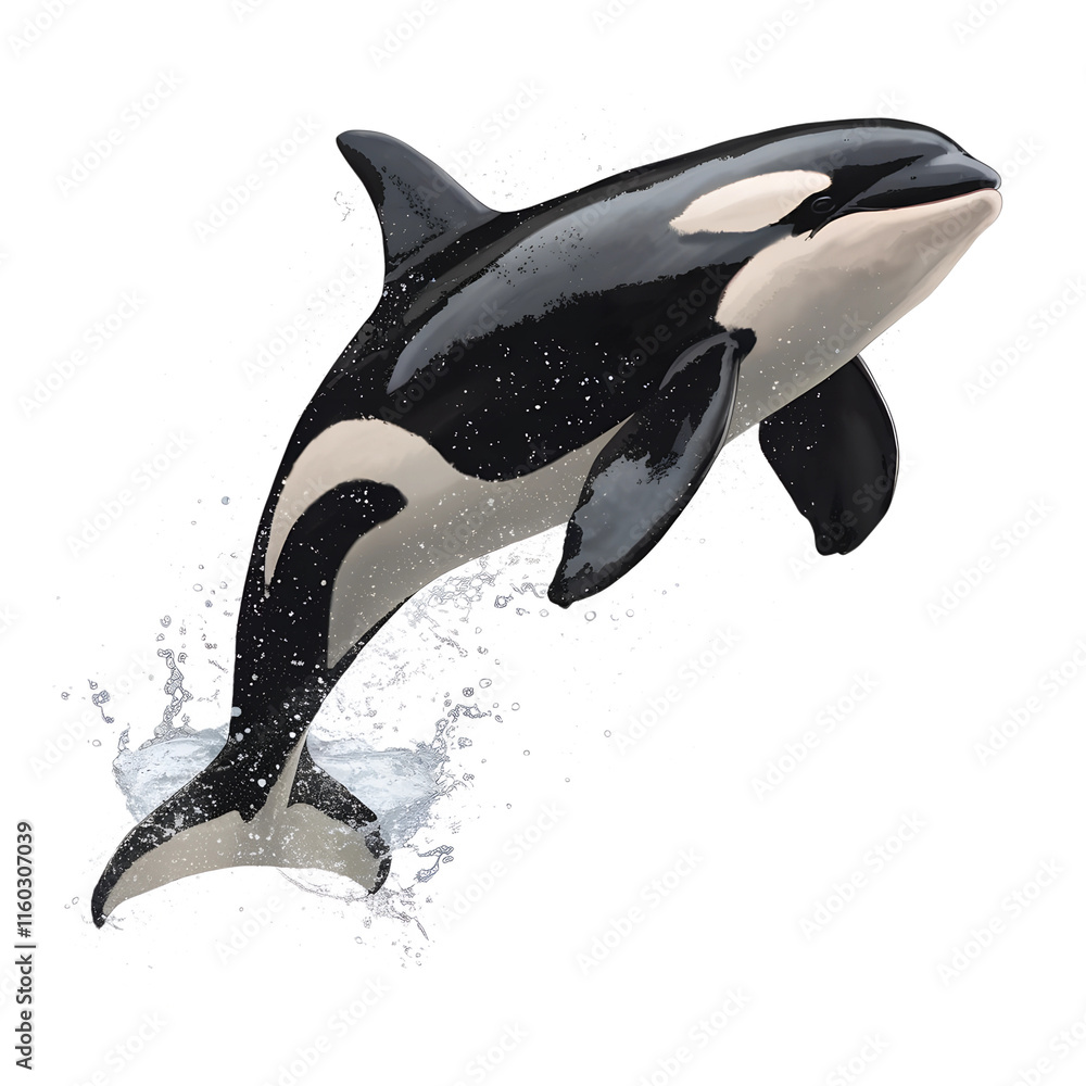 Obraz premium dolphin jumping isolated on white