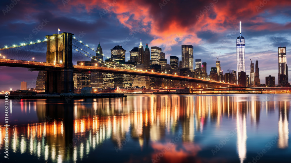 nyc_bright_bridge_landscape_at_night nyc_bright_bridge_landscape_at_night