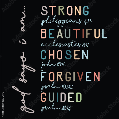 God Says I am ...Strong beautiful Chosen forgiven guides