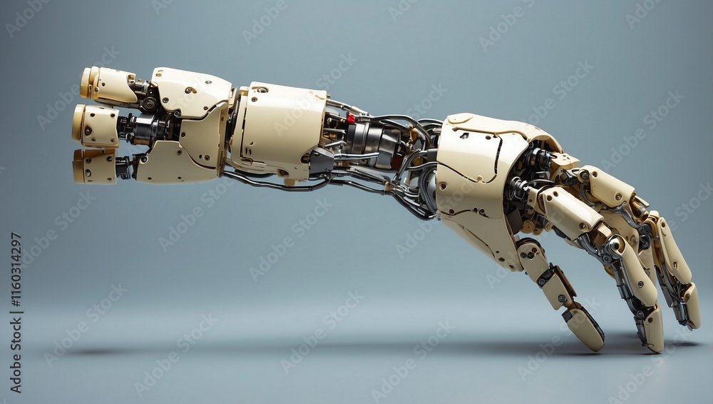 A Futuristic Robot Hand Gesturing, Symbolizing Advanced Technology and Innovation