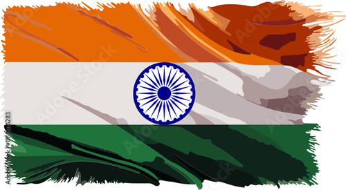 India Flag Element for Happy Republic Day and Independence Day.