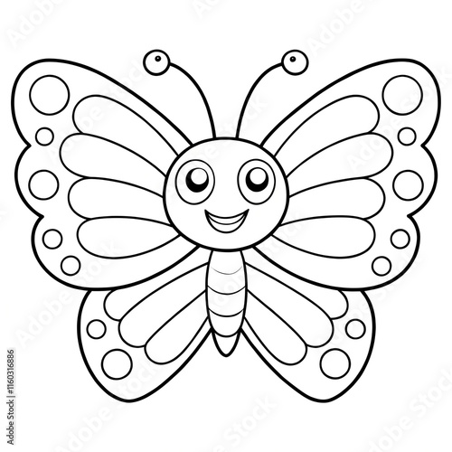 Wallpaper Mural coloring page with butterfly Torontodigital.ca
