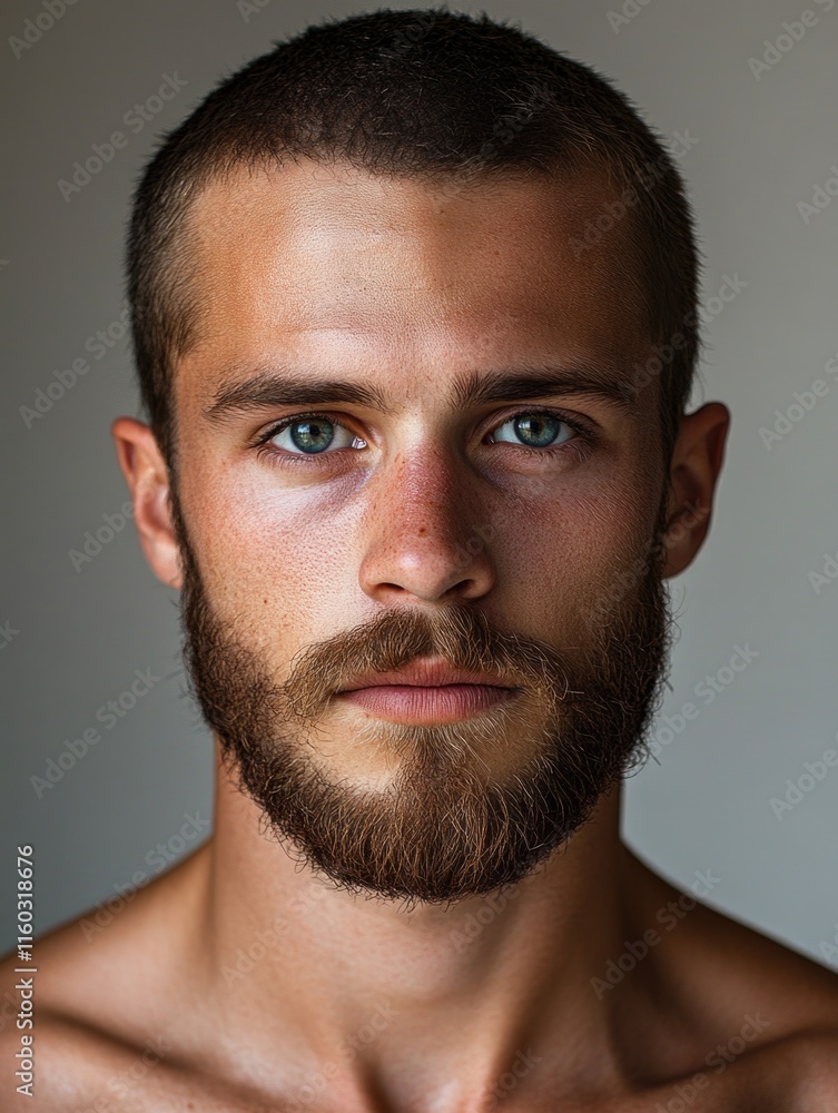 Fototapeta premium Man with beard close-up
