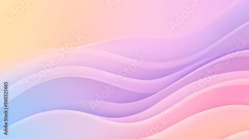 Abstract pastel wave background with soft gradient colors. background backdrop banner image with window for online presentations and zoom meetings idea for copy space photo