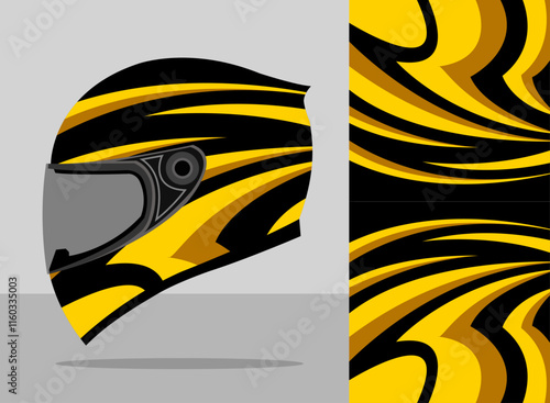 Wrap helmet design decal abstract background vector
