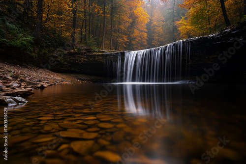 waterfall_long_exposure_in_forest photo