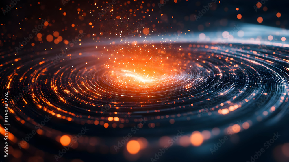 A swirling cosmic scene with glowing particles and vibrant colors, evoking a sense of wonder. A swirling cosmic scene with glowing particles and vibrant colors, evoking a sense of wonder.