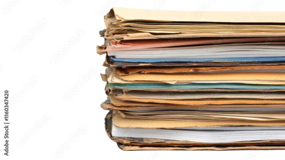 Stack of blank paper sheets isolated transparent background Stack of blank paper sheets isolated transparent background