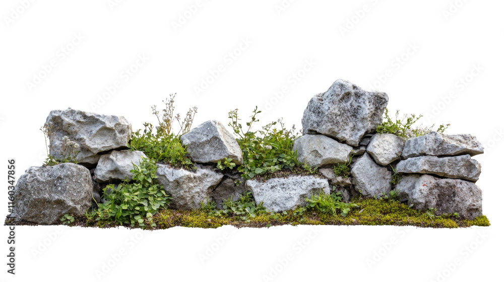 Stone wall isolated transparent background Stone wall isolated transparent background
