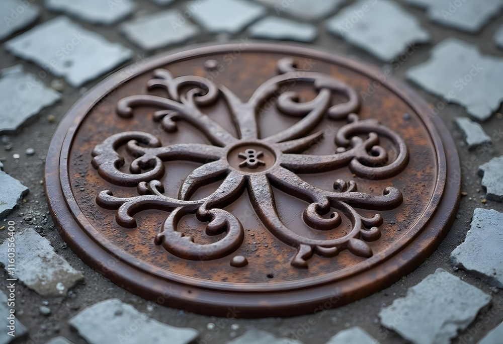 Manhole cover with artistic decoration
Manhole cover with artistic decoration