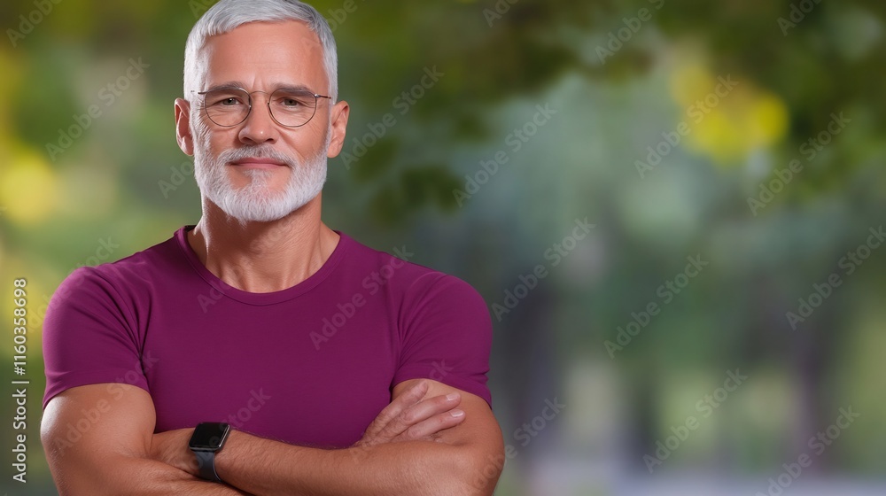 Confidently Smiling Man Outdoors: Close-up Photo. AI Generated Confidently Smiling Man Outdoors: Close-up Photo. AI Generated