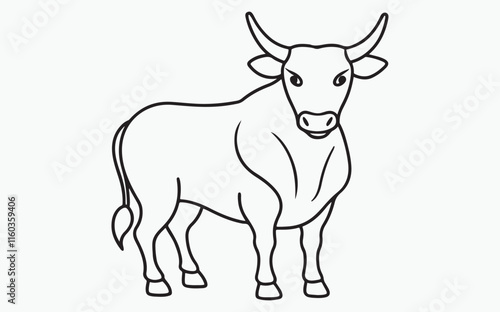 cow line art icon silhouette