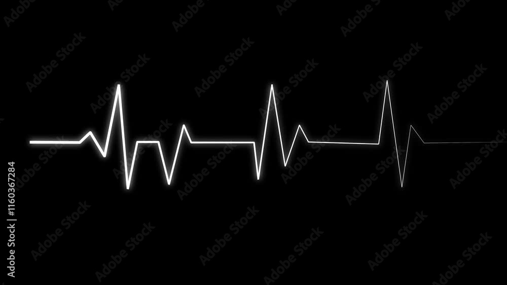 Heartbeat pulse rate signal. Digital heartbeat icon animation. Heartbeat pulse rate signal. Digital heartbeat icon animation.