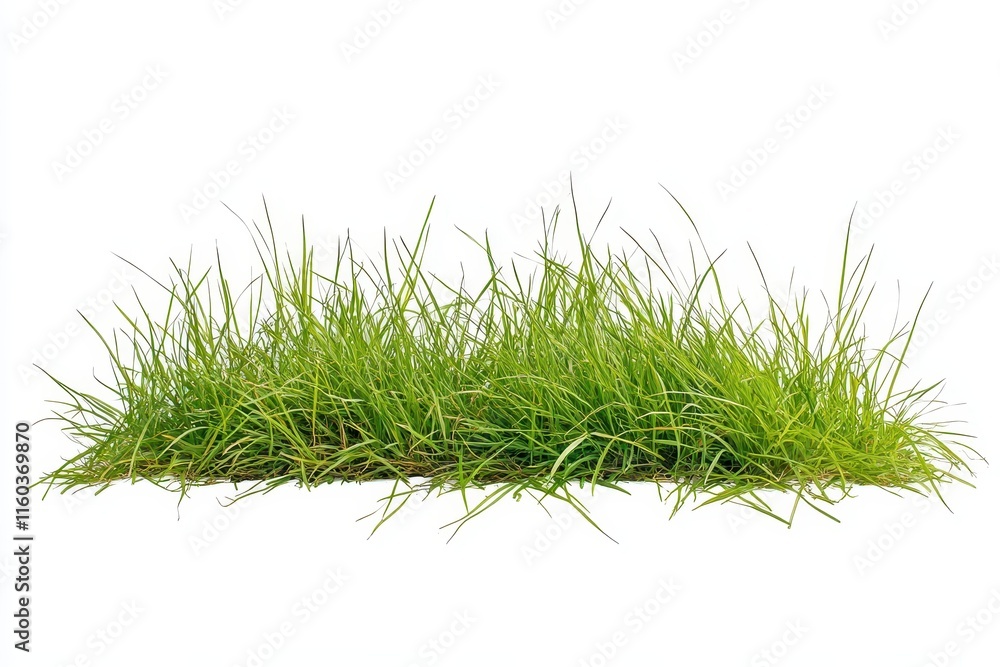 Lush green grass tuft isolated on white. (6) Lush green grass tuft isolated on white. (6)