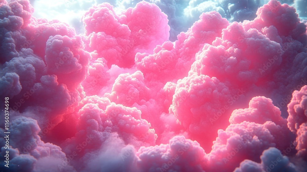 Pink and blue cloudscape, dreamy atmosphere. Pink and blue cloudscape, dreamy atmosphere.
