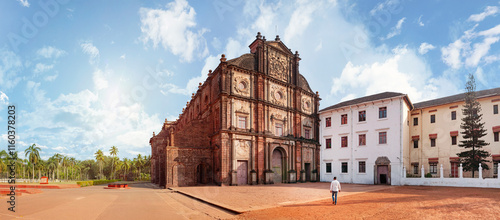 Goa, India. The Basilica of Bom Jesus, a UNESCO World Heritage listed Catholic church in Old Goa, the historic former capital of Portuguese Goa.