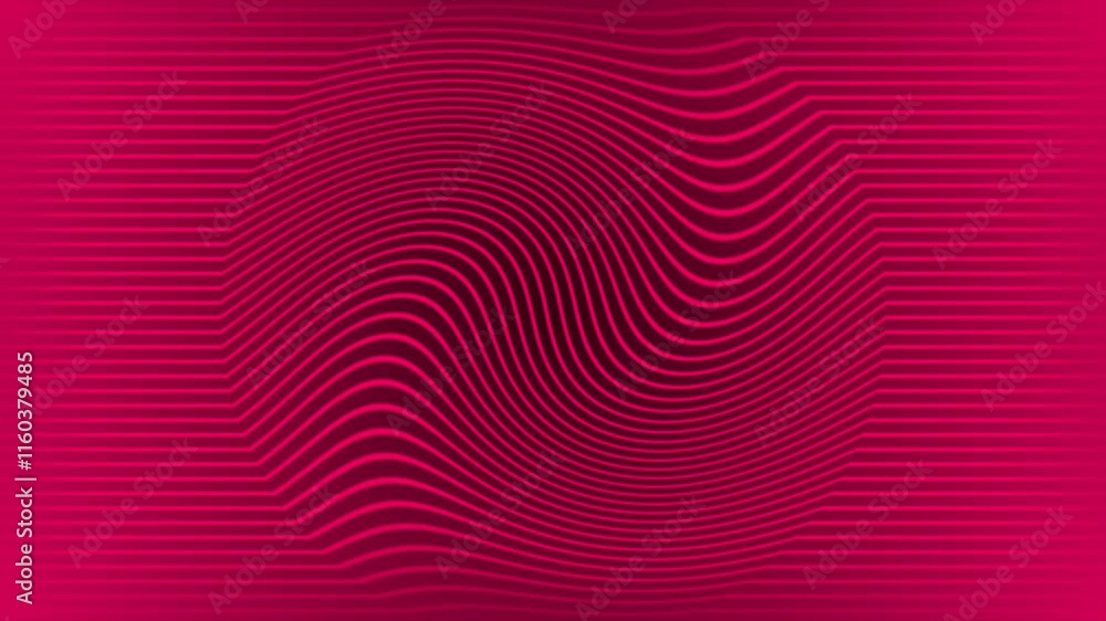 Magenta red color multiple parallel lines hypnosis abstract pattern modern design loop able geometrical background Magenta red color multiple parallel lines hypnosis abstract pattern modern design loop able geometrical background