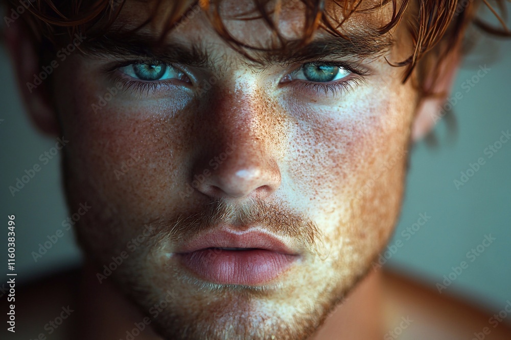 serious but calm expression on a man's face serious but calm expression on a man's face