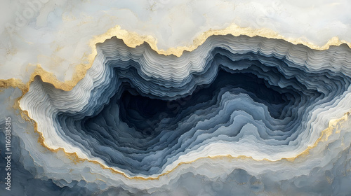 Abstract Art Forms Golden A...