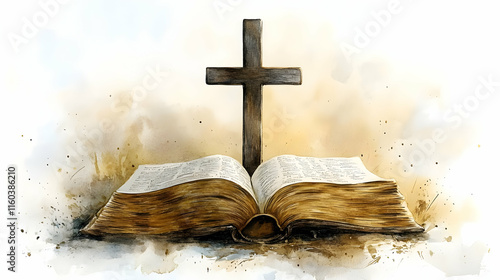 Open Book Lies Beneath Wood...